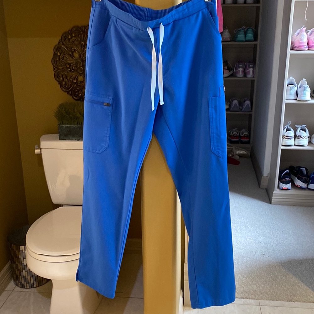 Royal Blue Figs Scrub Pants